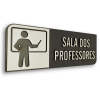 Placa de Sinalização Indicativa em MDF Efeito 3D - Sala dos Professores
